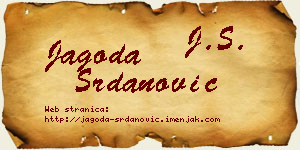 Jagoda Srdanović vizit kartica